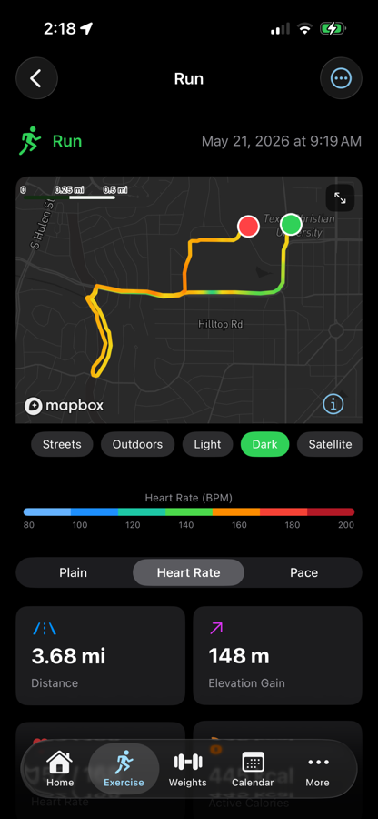 RockSteady live GPS tracking screen